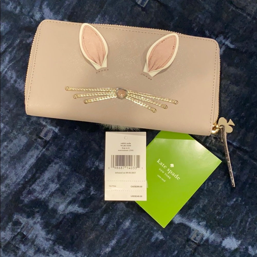 Kate Spade Rabbit Neda Hop To It Wallet NWT